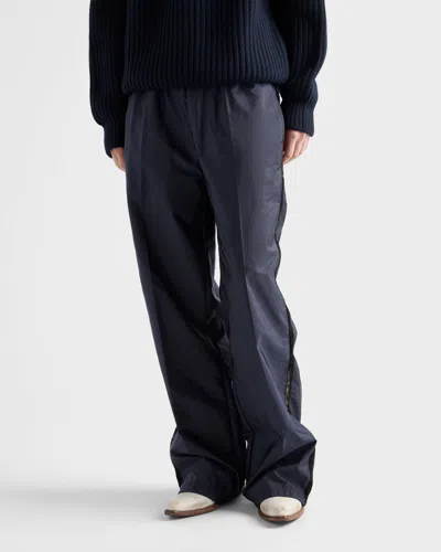 Prada Lightweight Re-nylon Pants In Blue