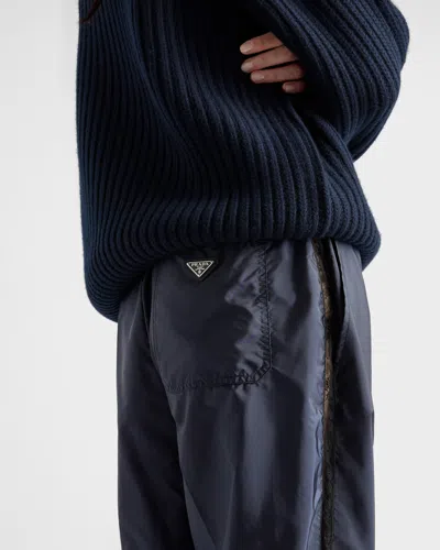 Prada Lightweight Re-nylon Pants In Blue