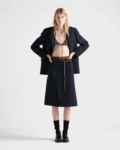 Prada Floral Print Georgette Bra In Multi