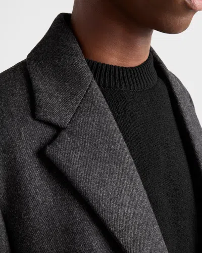 Prada Blue Cashmere Sweater In Black