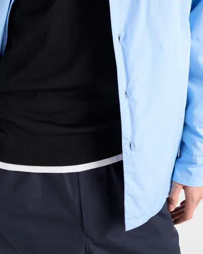 Prada Crew Neck Sweater In Combed Wool In Black