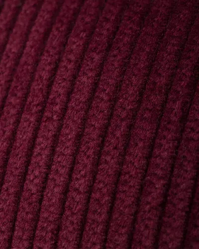 Prada Cotton Corduroy Baseball Cap In Burgundy