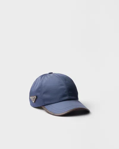 Prada Re-nylon And Leather Baseball Cap
