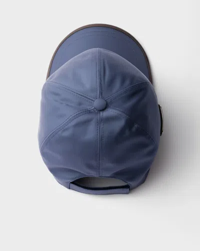 Prada Re-nylon And Leather Baseball Cap
