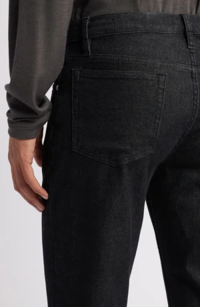 Frame Modern Slim Straight-leg Woven Trousers In Black