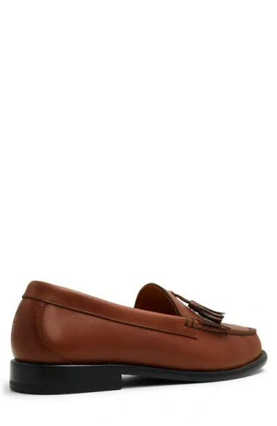 Brooks Brothers Leather Tassel Loafers In Brown