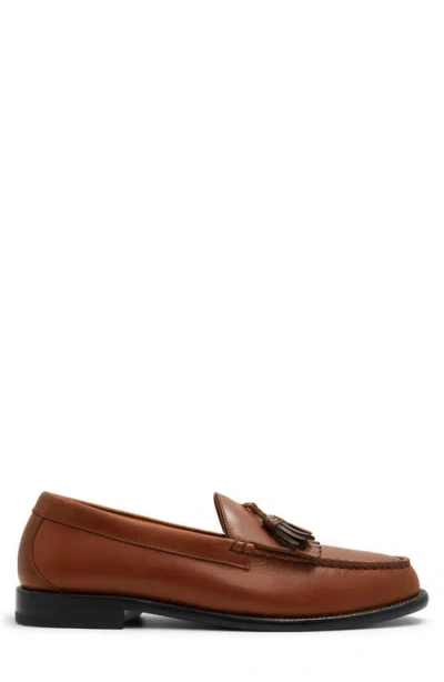 Brooks Brothers Leather Tassel Loafers In Brown