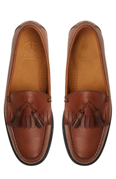 Brooks Brothers Leather Tassel Loafers In Brown