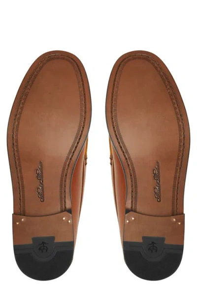 Brooks Brothers Leather Tassel Loafers In Brown
