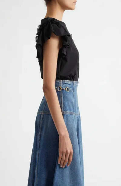 Ulla Johnson Leia Top In Noir In Black