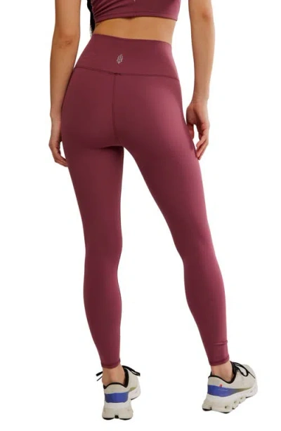 Free People Fp Movement Never Better High Waist Leggings In Burgundy