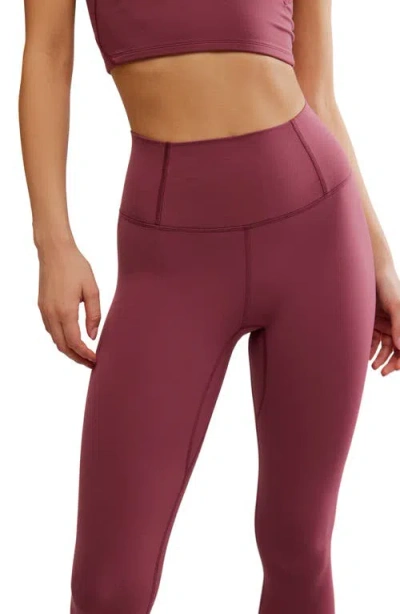Free People Fp Movement Never Better High Waist Leggings In Burgundy