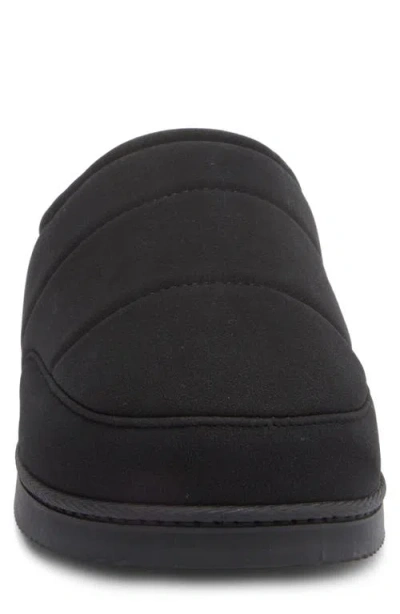 Nordstrom Rack Keller Faux Shearling Lined Quilted Clog Slipper In Black