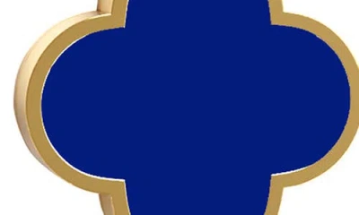 Gabi Rielle 18k Over Silver Blue Agate Stackable Necklace In Gold