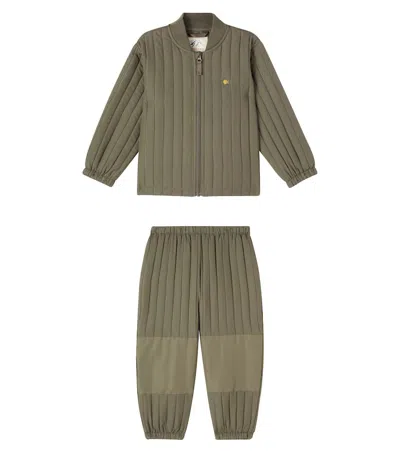 Konges Sløjd Embroidered Sweatshirt And Sweatpants Set In Green