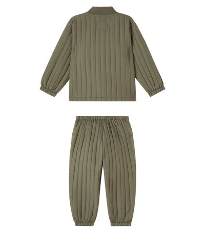 Konges Sløjd Embroidered Sweatshirt And Sweatpants Set In Green