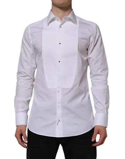 Dolce & Gabbana Poplin Long-sleeved Shirt In White