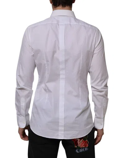 Dolce & Gabbana Poplin Long-sleeved Shirt In White