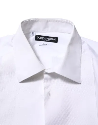 Dolce & Gabbana Poplin Long-sleeved Shirt In White