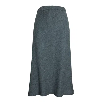 2kstyle Women's Sharon Wool-blend Bias-cut Midi Skirt - Grey In Gray