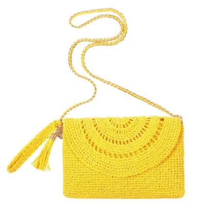Sjw Bags London Women's Grace Hand Crochet Bag In Yellow