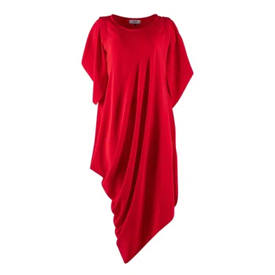 Monessa Joan Women's Red Reada Dress With Detachable Eala Sleeves In Red