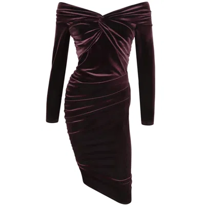 Me&thee Women's Red One Hit Wonder Burgundy Velvet Dress In Red
