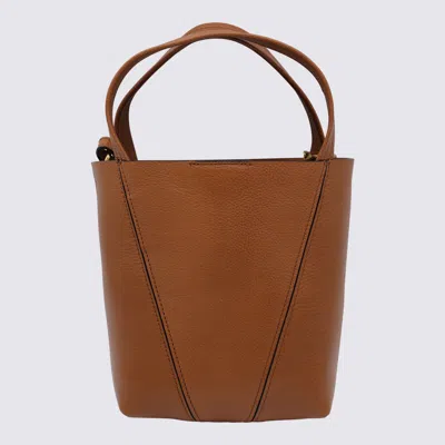 Chloé Clay Brown Leather Spin Tote