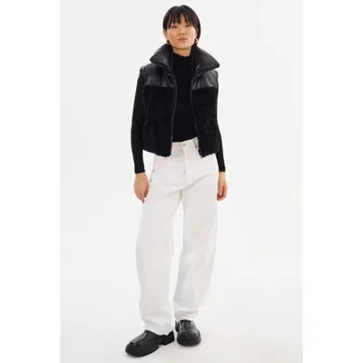 Lamarque Melicia Reversible Puffer Vest In Black