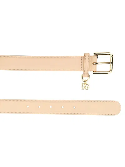 Dolce & Gabbana Dg Charm Belt In Neutral