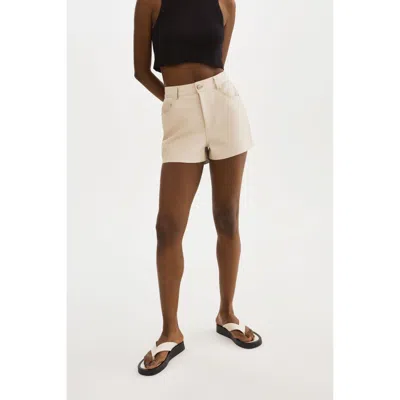 Lamarque Anika Leather High-waisted Shorts In Animal Print