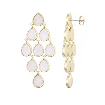 Adornia Mother Of Pearl Chandelier Drop Earrings In Gold