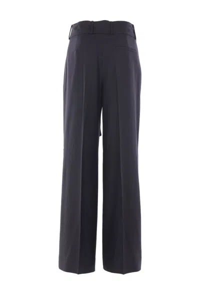 Incotex Belted Wide-leg Trousers In Blue