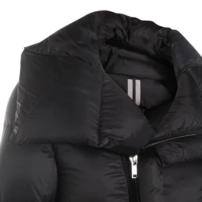 Rick Owens Womens Black Naska Asymmetric Padded Jacket In Gold