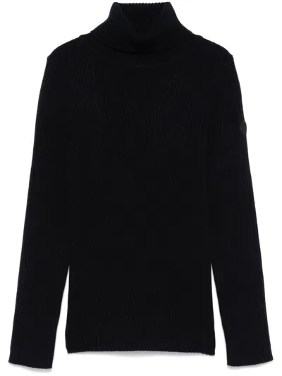 Yves Salomon Long-sleeved Turtleneck Sweater In Black