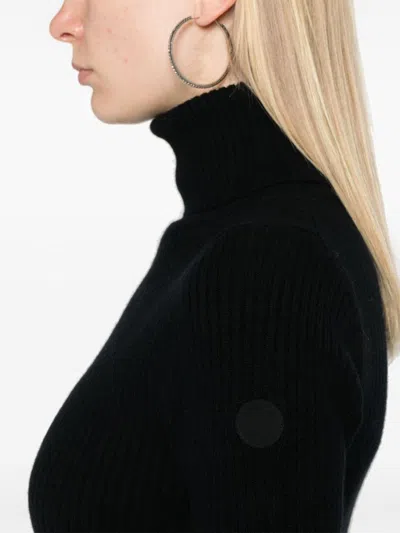 Yves Salomon Long-sleeved Turtleneck Sweater In Black