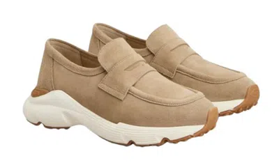 Tod's Suede Loafers With Rubber Sole And Round Toe In Multi