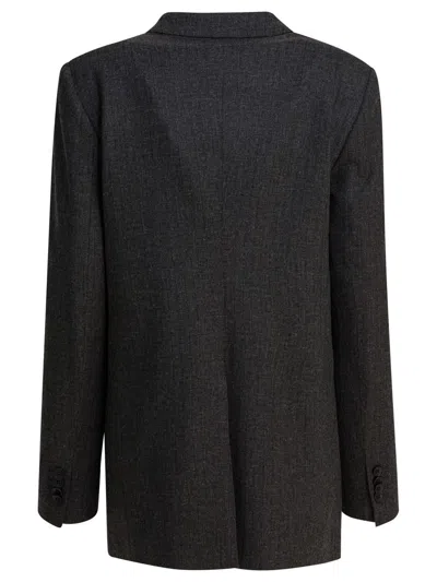 Tagliatore Tailored Jacket With Notched Lapels And Pockets In Gray