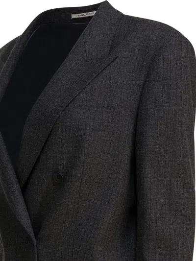 Tagliatore Tailored Jacket With Notched Lapels And Pockets In Gray