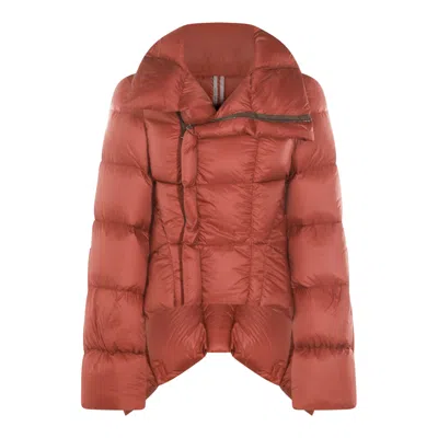 Rick Owens Insulated Long Sleeve Puffer Jacket In Red