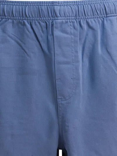 Stussy Cotton Jersey Shorts Blue In Blue