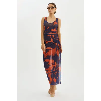 Lamarque Hadyl Mesh Maxi Dress In Gray