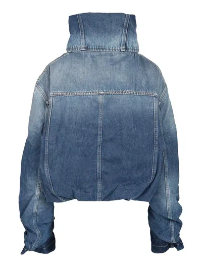 Acne Studios Crumpled Denim Jacket Jackets Blue In Blue