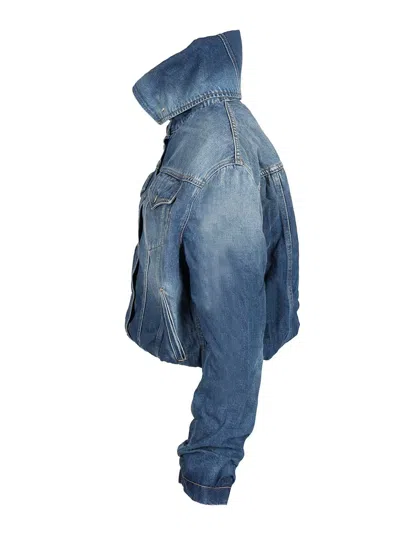 Acne Studios Crumpled Denim Jacket Jackets Blue In Blue