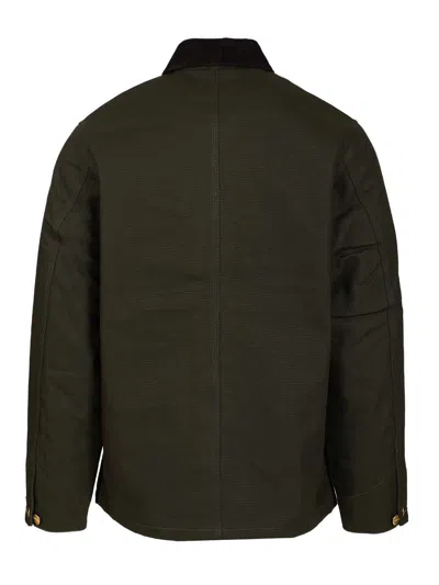 Carhartt Work In Progress Michigan Canvas Coat In Black