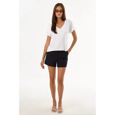 Lamarque Nerea Jersey V-neck Shirt In White