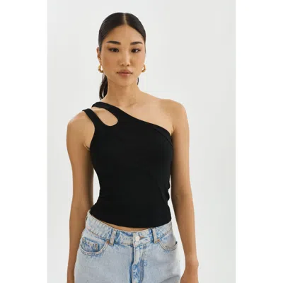 Lamarque Terra One Shoulder Top In Black