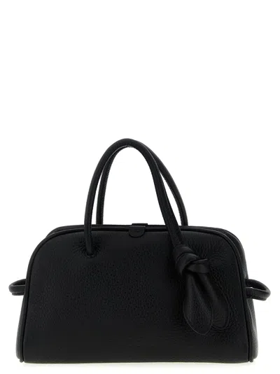 Jacquemus Le Petit Turismo Grain Leather Bag In Black