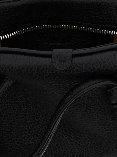Jacquemus Le Petit Turismo Grain Leather Bag In Black