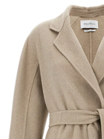 Max Mara Belted Coat In Brown